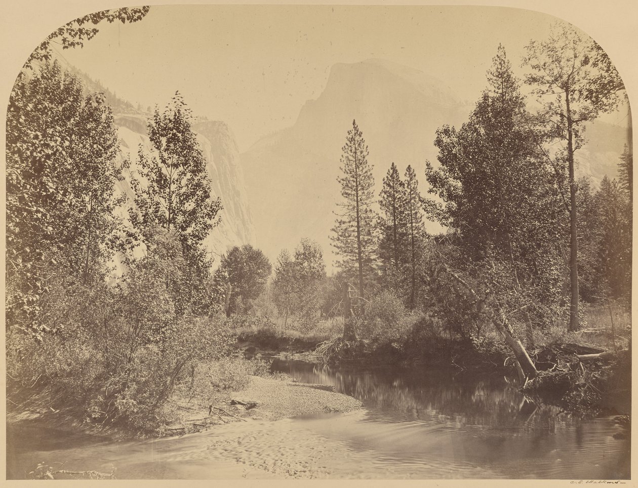 Tasayac - Half Dome - 4967 ft. Yosemite by Carleton Watkins