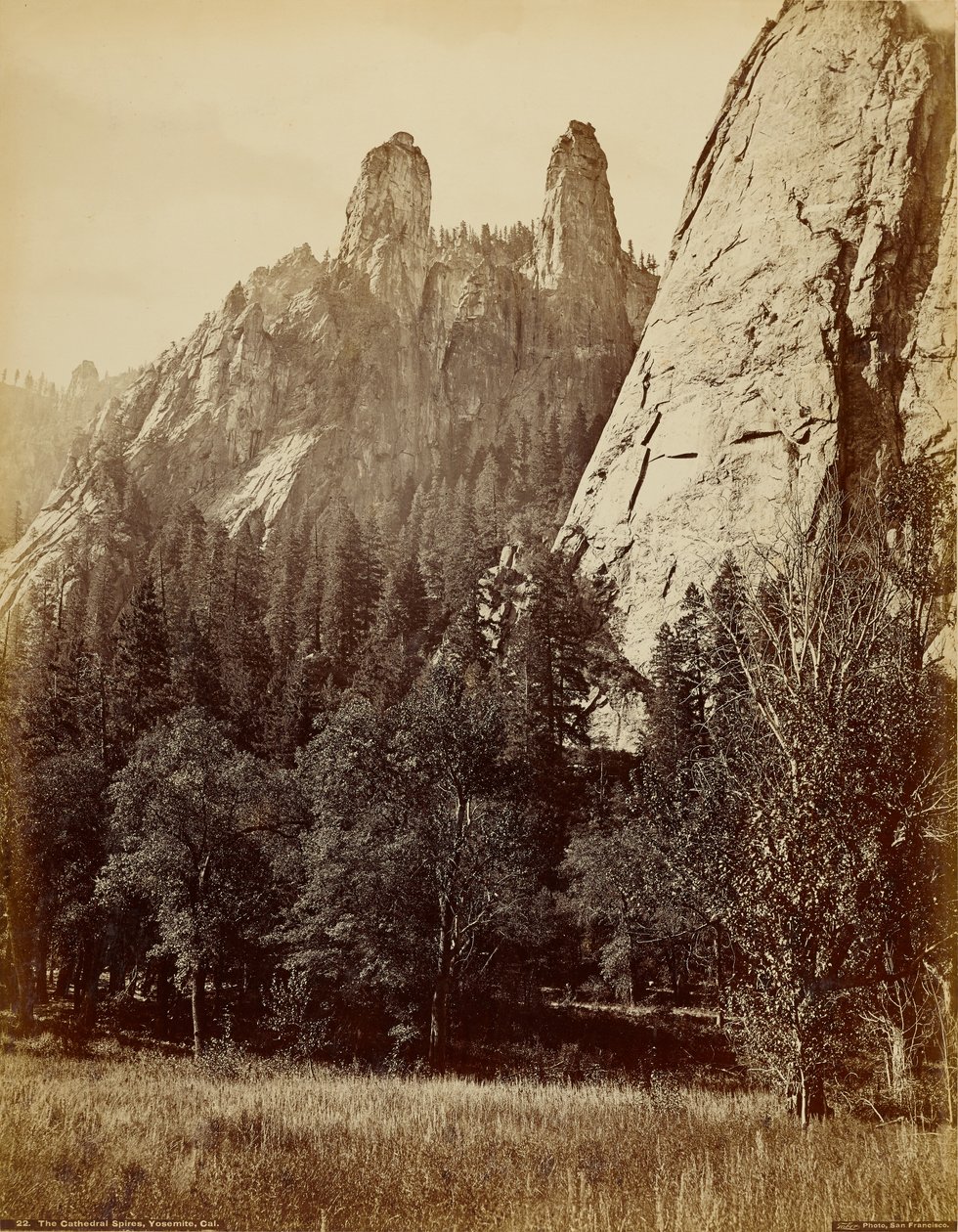 The Cathedral Spires, Yosemite, California by Carleton Watkins