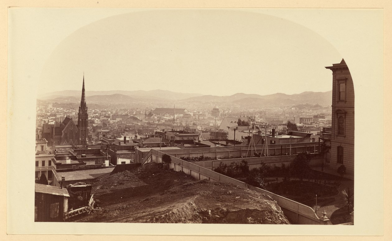 View from the Residence of Mr. Crocker, Cal St. Hill, Looking South East by Carleton Watkins