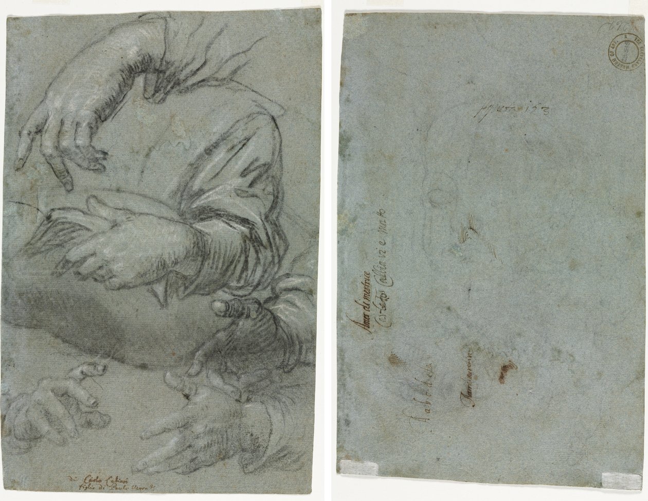Studies of Hands (recto); Sketch of a Child