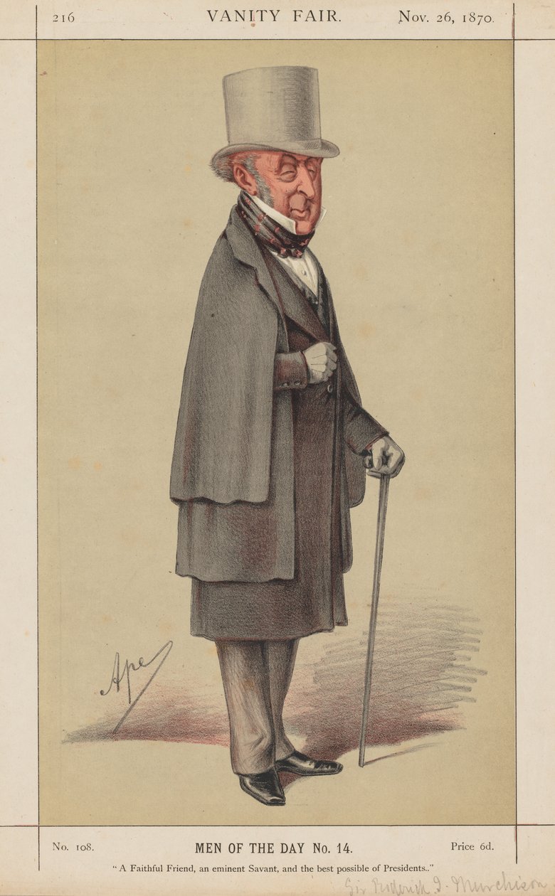 Vanity Fair: Men of the Day No. 14 "A Faithful Friend, an eminent Savant, and the best possible of Presidents" by Carlo (Ape) Pellegrini