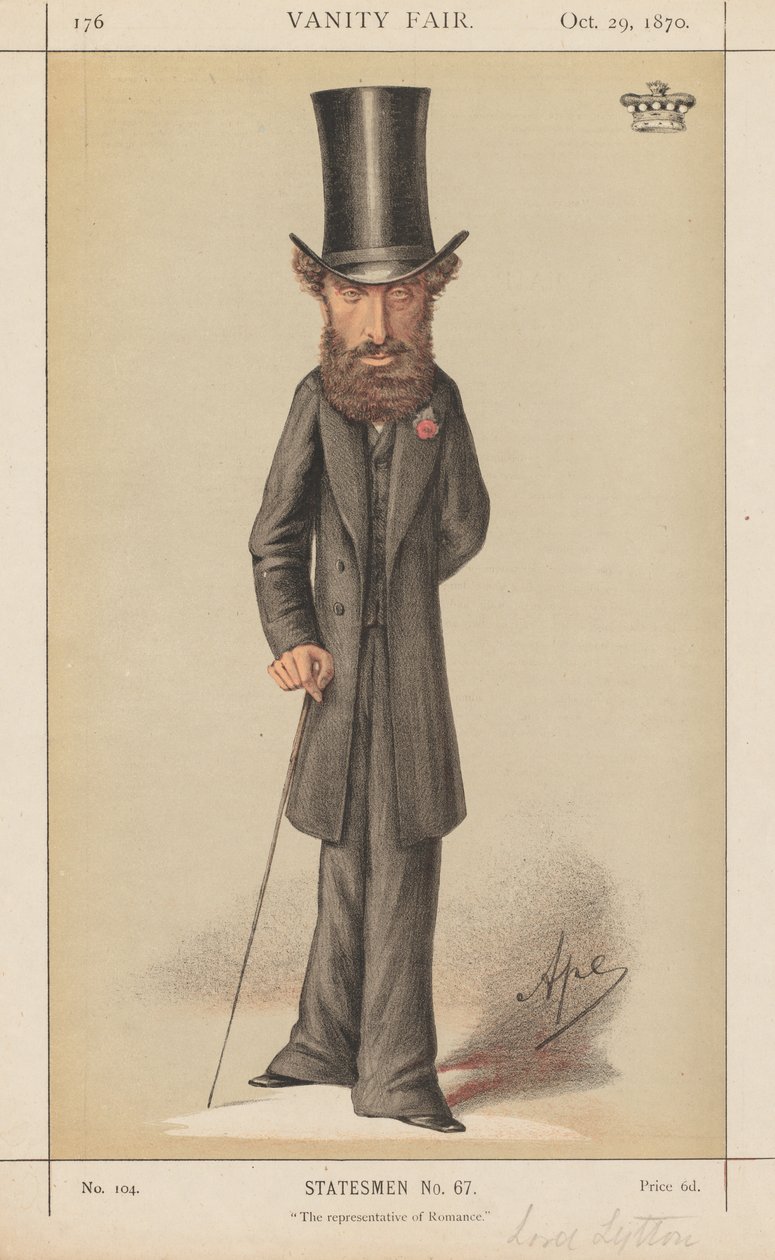 Vanity Fair: Statesmen No. 67 The representative of Romance, 1870 by Carlo