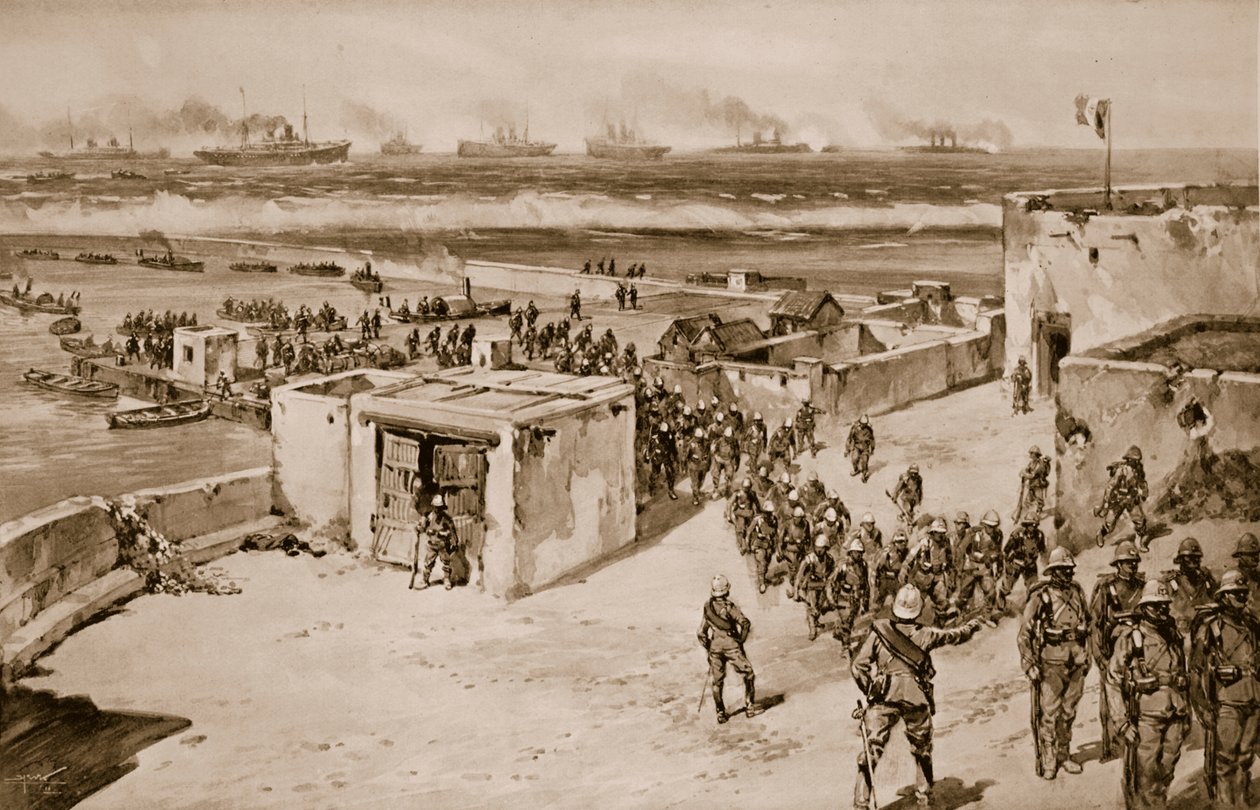 Italian Troops Landing After the Bombardment of Bengasi by Carlo Ademollo