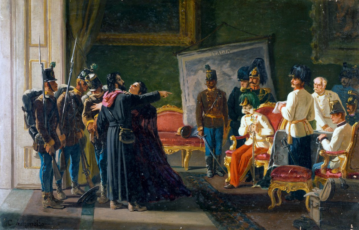 Ugo Bassi and his sister Carlotta in Villa Spada by Carlo Ademollo