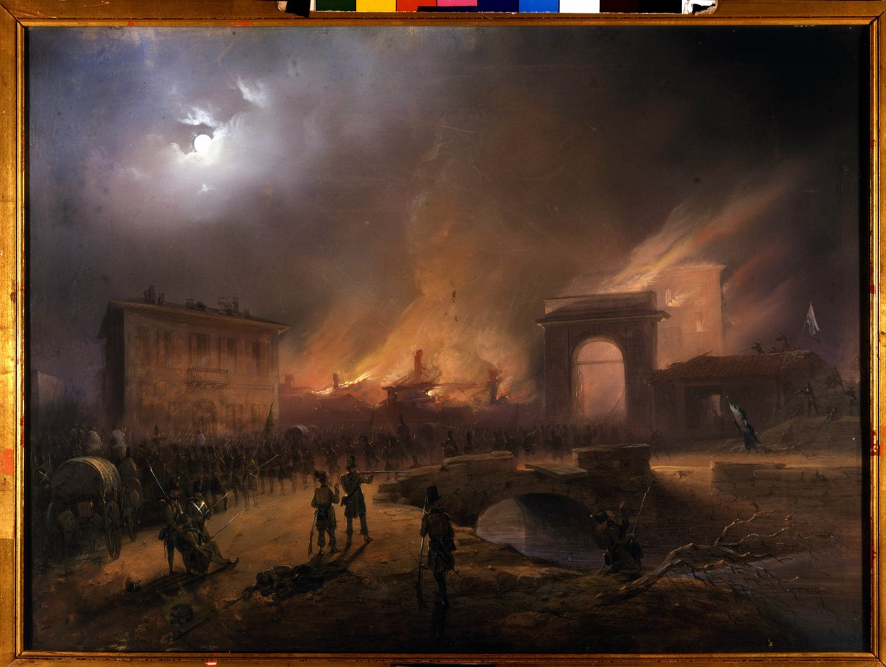 Risorgimento: The Five Days of Milan (Cinque giornate di Milano) (18-22 March 1848): this is one of the first episodes of the Revolutions of 1848 (part of the First Italian War of Independence) that saw the rise of the Milanese population insurgent against by Carlo Bossoli