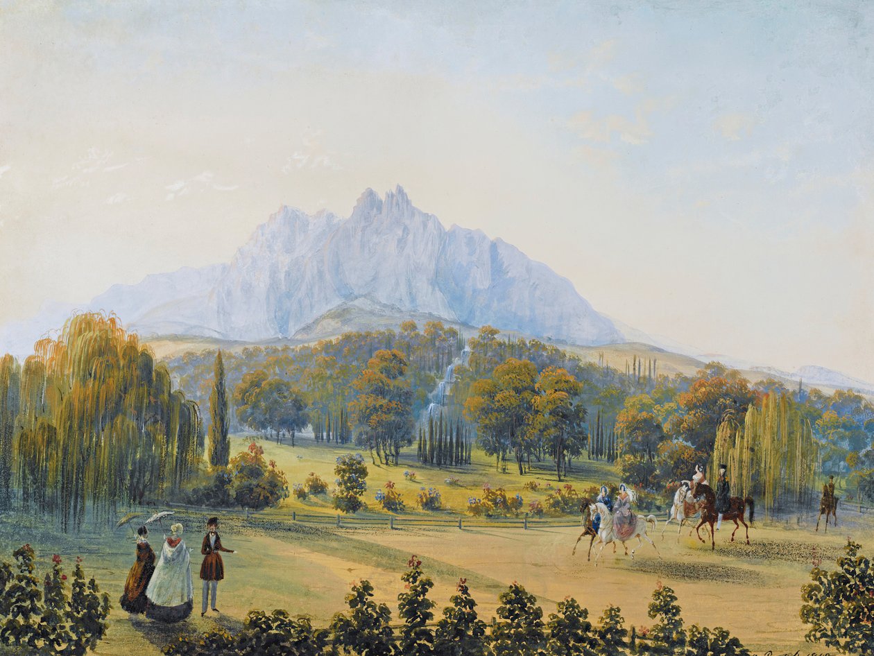 View of Miskhor in the Crimea, 1841-1842 by Carlo Bossoli