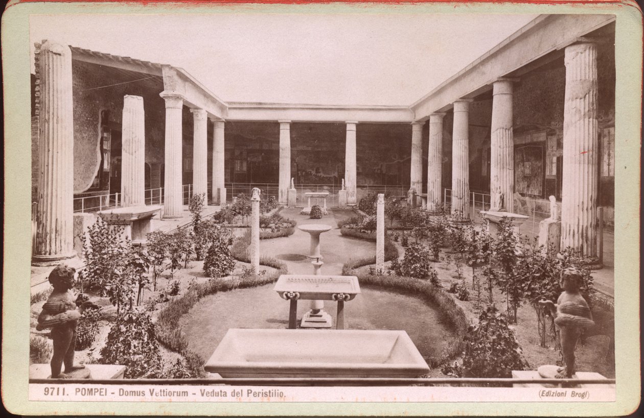 House of the Vettii in Pompeii, ca 1880 by Carlo Brogi