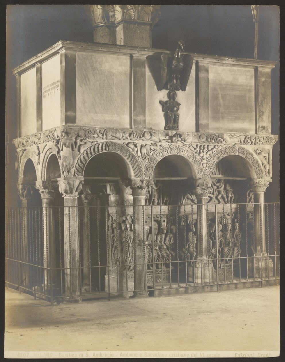 Milan - Basilica of St. Ambrose - Ambo and Christian Sarcophagus of the 6th Century by Carlo Brogi