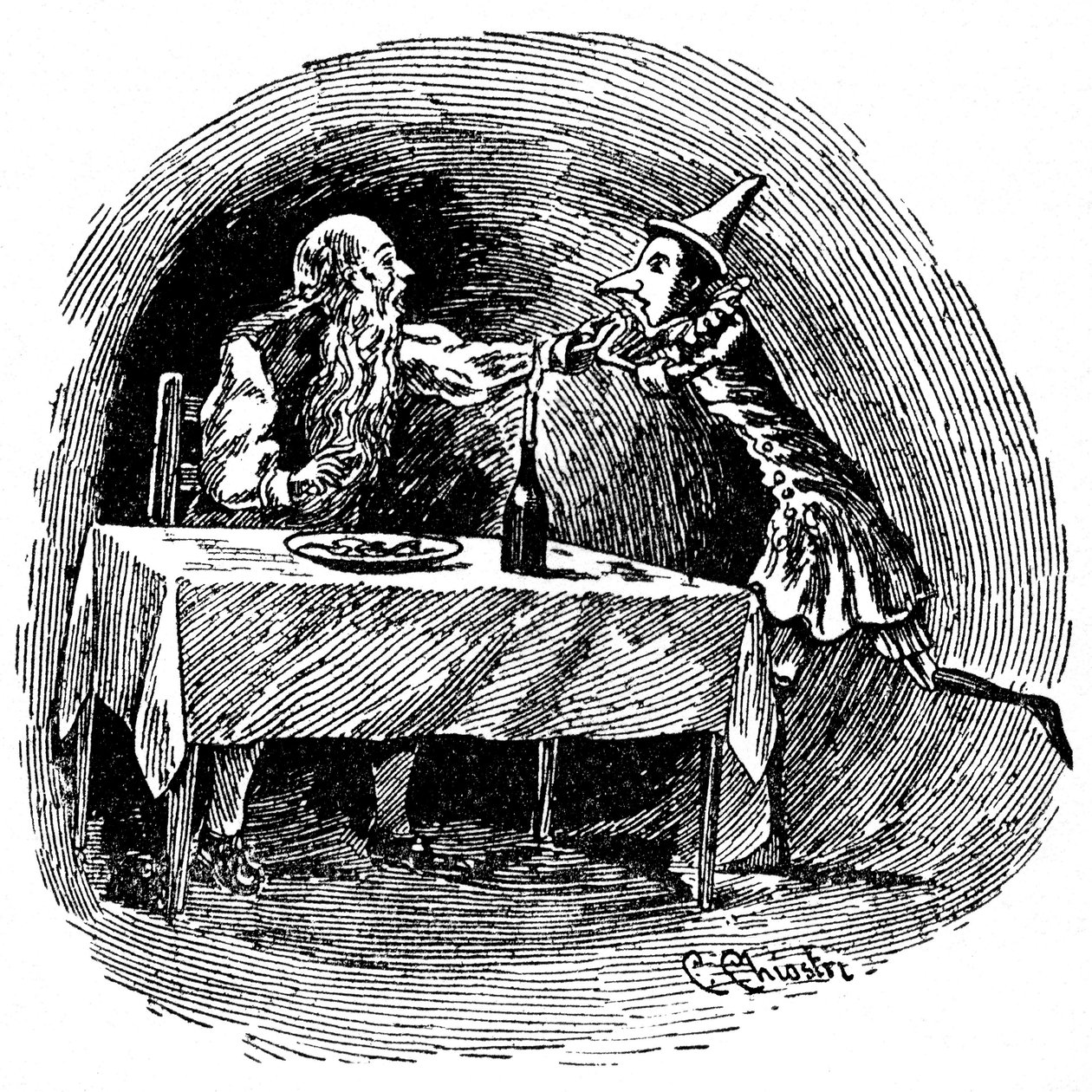 Illustration of Pinocchio by Carlo Chiostri, one of the first Italian illustrators of Collodi