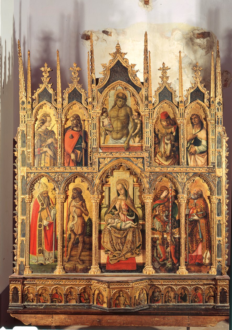Madonna and Child with saints, polyptych by Carlo Crivelli