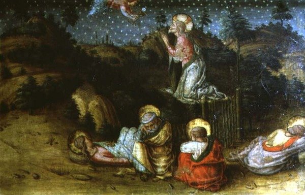 The Agony in the Garden (left hand predella panel from the San Silvestro polyptych) by Carlo Crivelli
