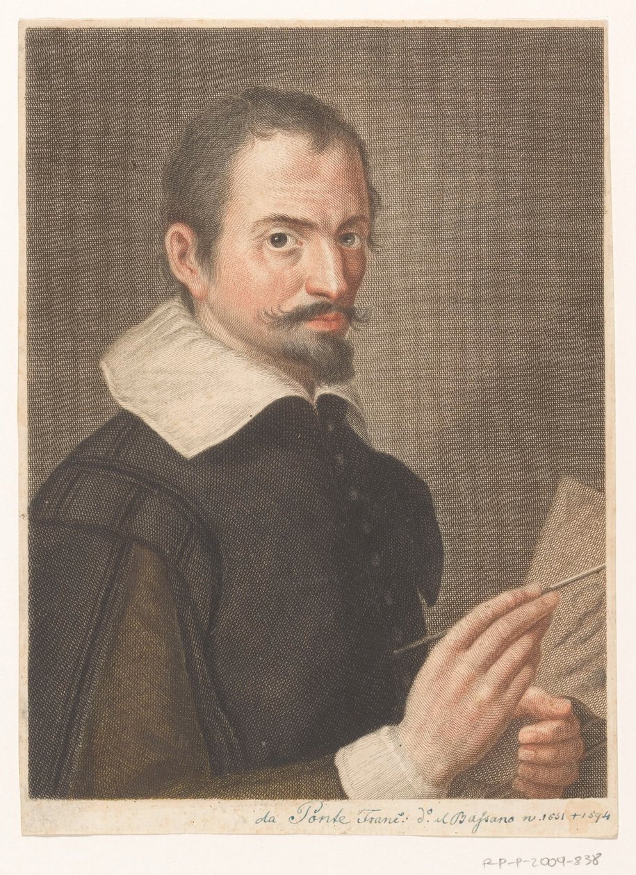 Portrait of Artist Francesco Bassano II (Portraits of Artists) by Carlo Gregori