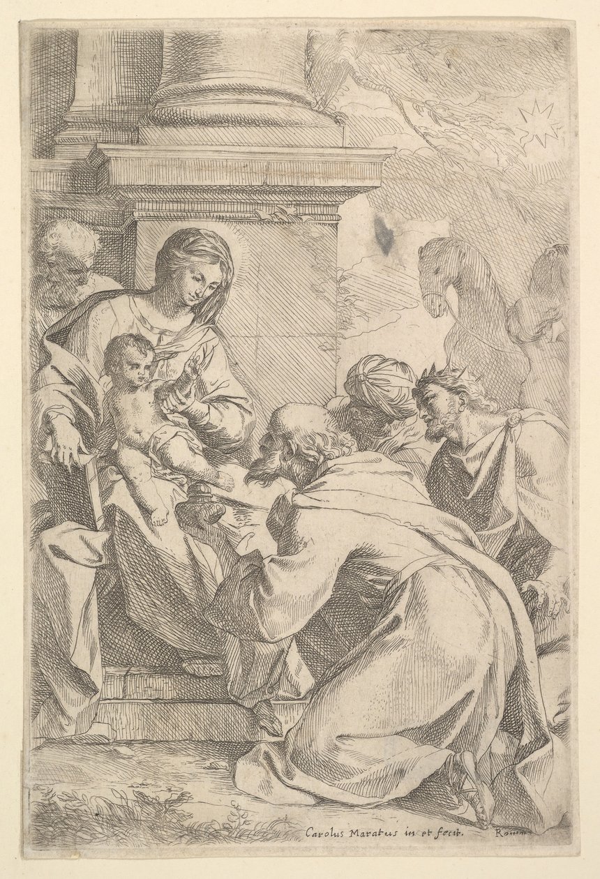 The Adoration of the Magi by Carlo Maratta or Maratti