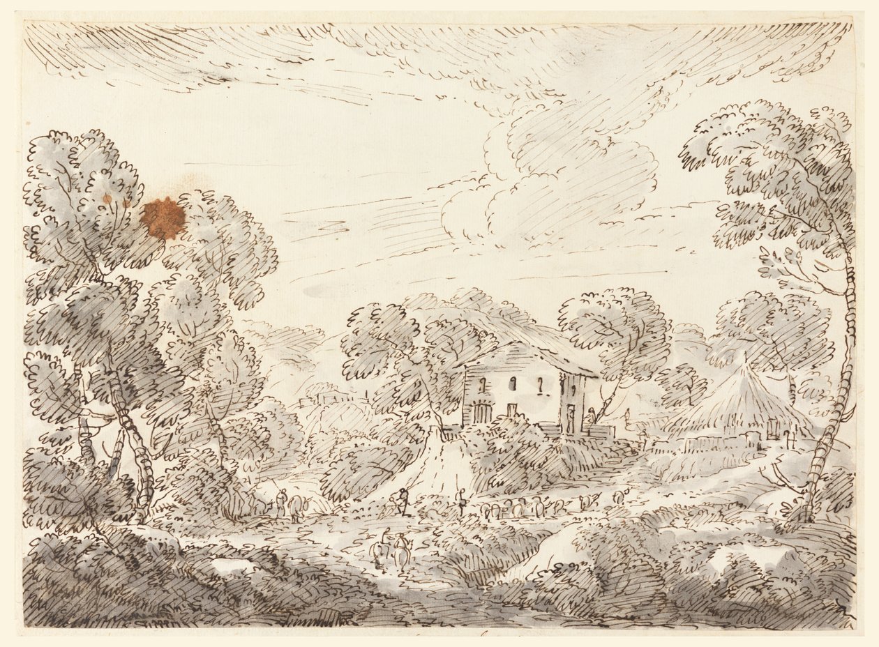 A Peasant’s Dwelling in Woody Country by Carlo Marchionni
