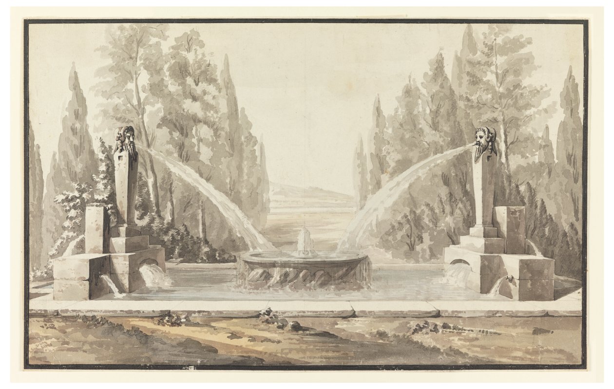 Design for a Fountain in a Park by Carlo Marchionni