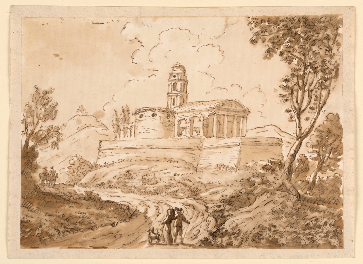 Figures on Road, Mid-18th to Late 18th Century by Carlo Marchionni