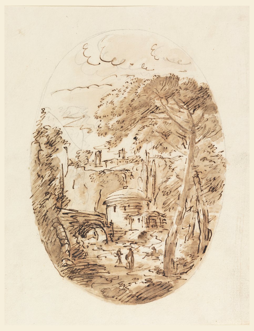Landscape with Rider and Bridge, 1750–1786 by Carlo Marchionni