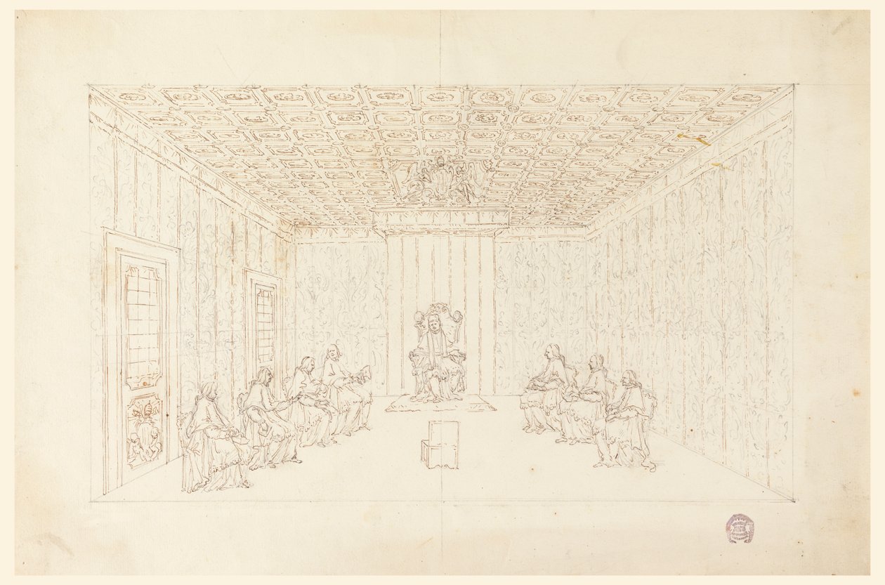 Pope Benedict XIV in a Consistory with Cardinals by Carlo Marchionni