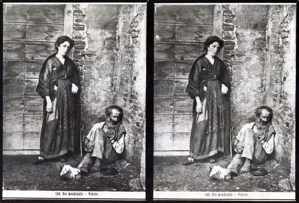 Two Beggars, Venice by Carlo Naya