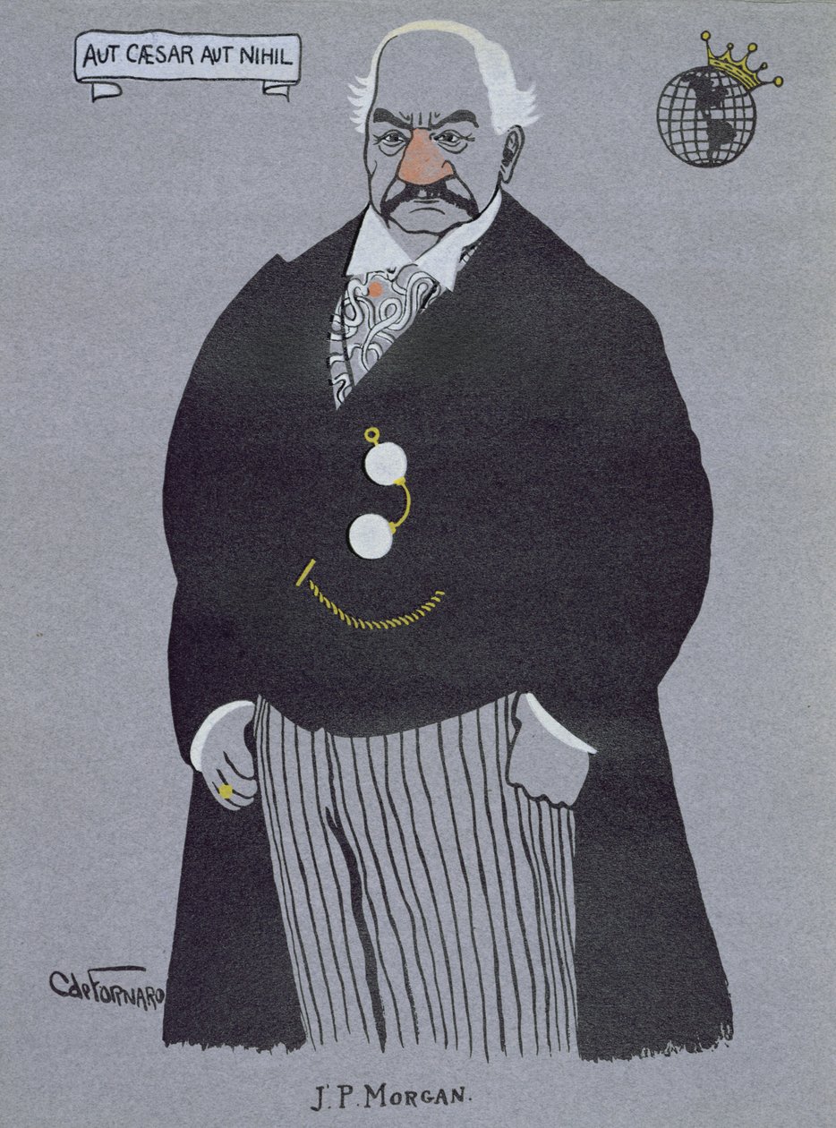 Caricature of John Pierpont Morgan, from 