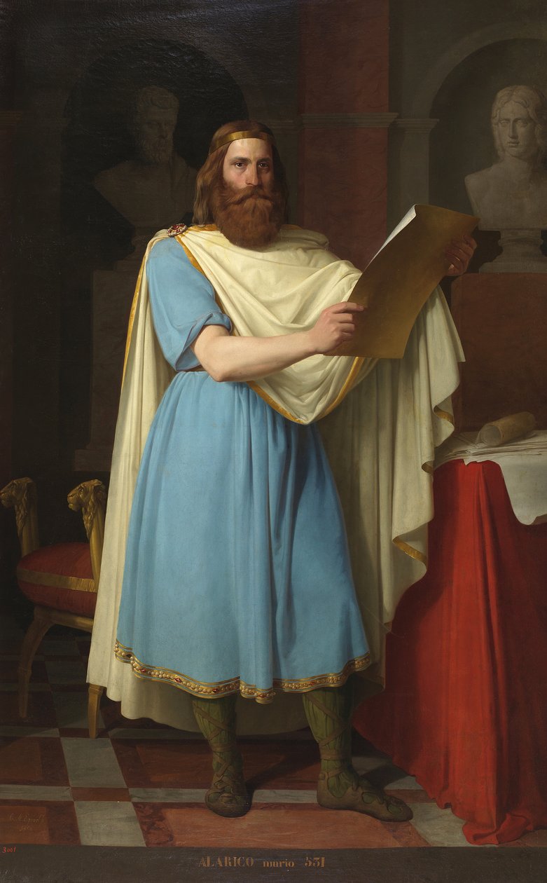 Portrait of Visigothic King Alaric II by Carlos Maria Esquivel