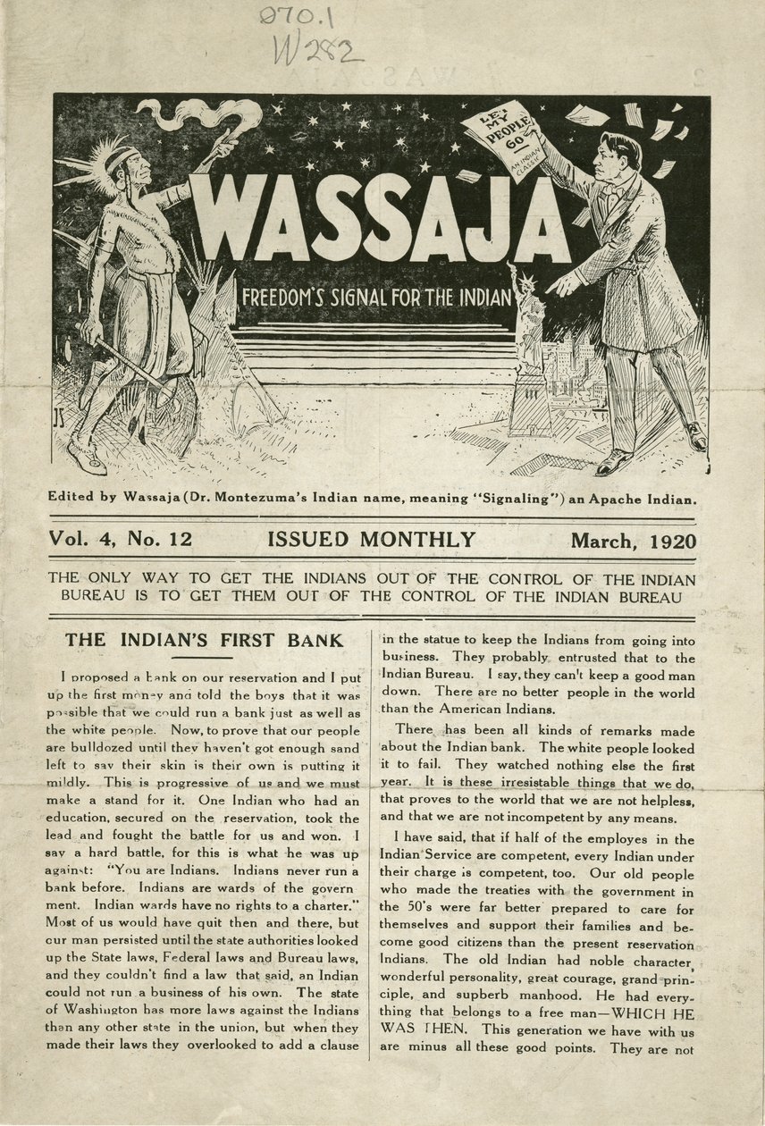 Issue of Wassaja, Vol. 4, No. 12 by Carlos Montezuma