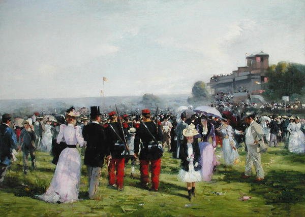 The End of the Races at Auteuil, c.1893 by Carlton Alfred Smith