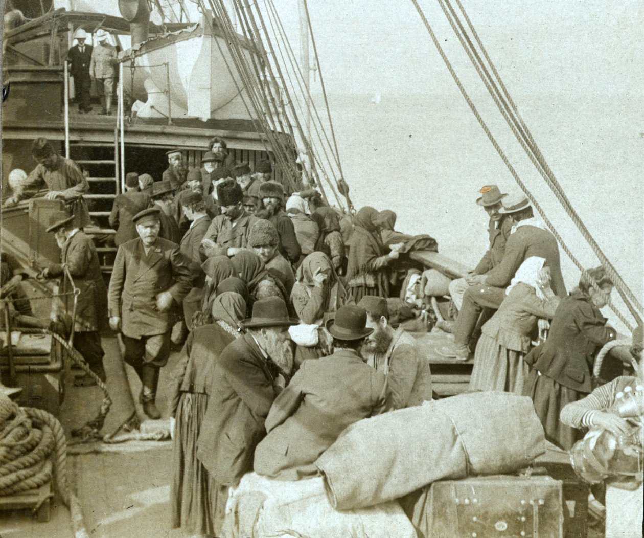 Russian Pilgrims to Jerusalem Aboard Vessel in Beirut Harbour by Carlton Harlow Graves