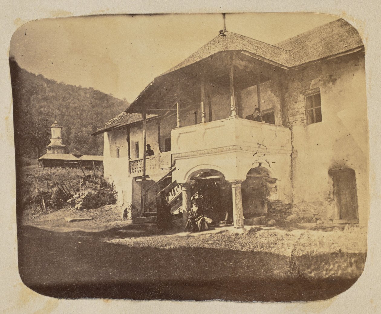 The Holy Monastery of Cozia by Carol Szathmari