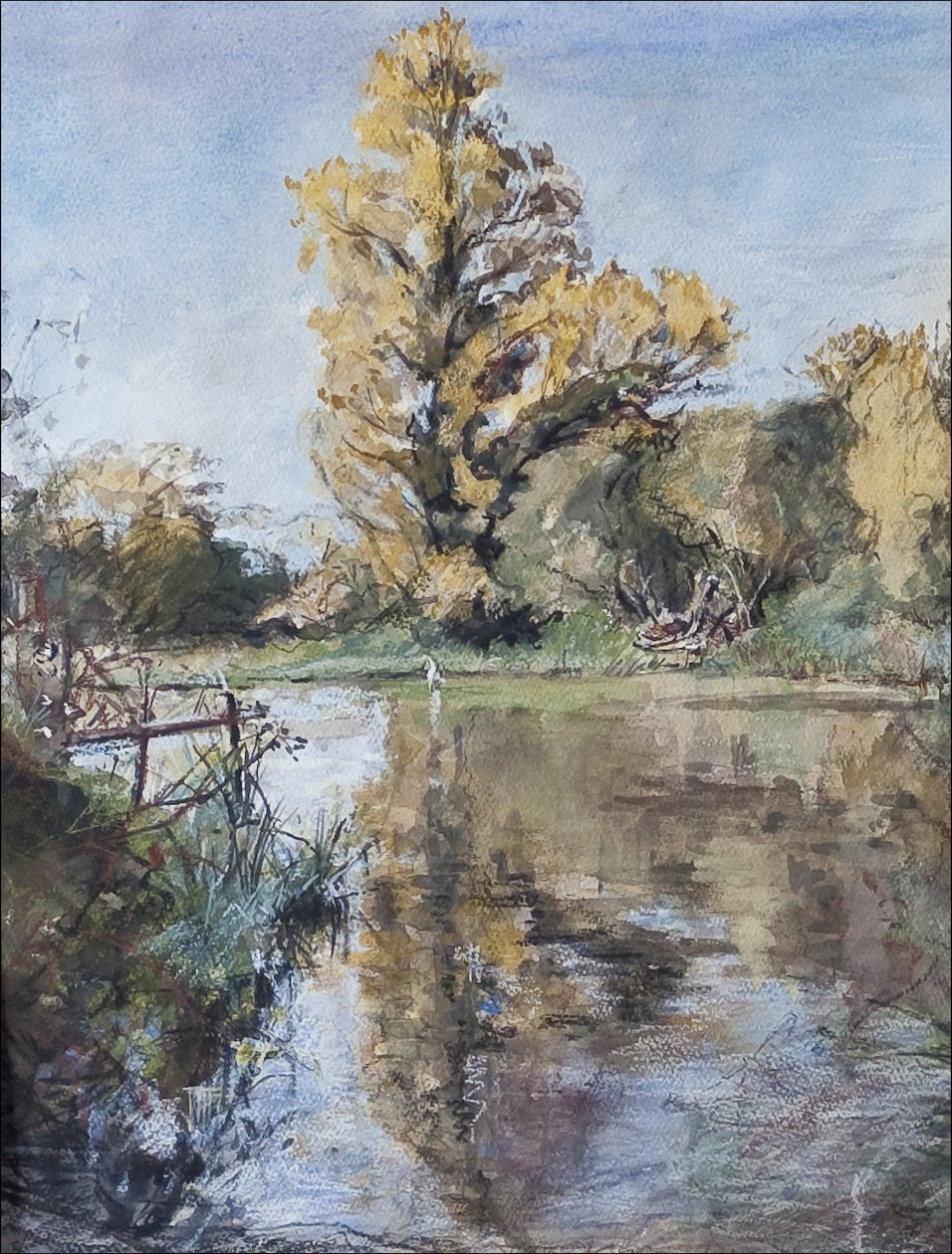 Early Autumn on the River Test, 2007 by Caroline Hervey Bathurst