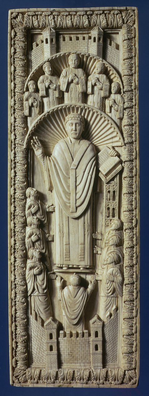An Archbishop Amongst His Choir, c.875 AD by Carolingian School