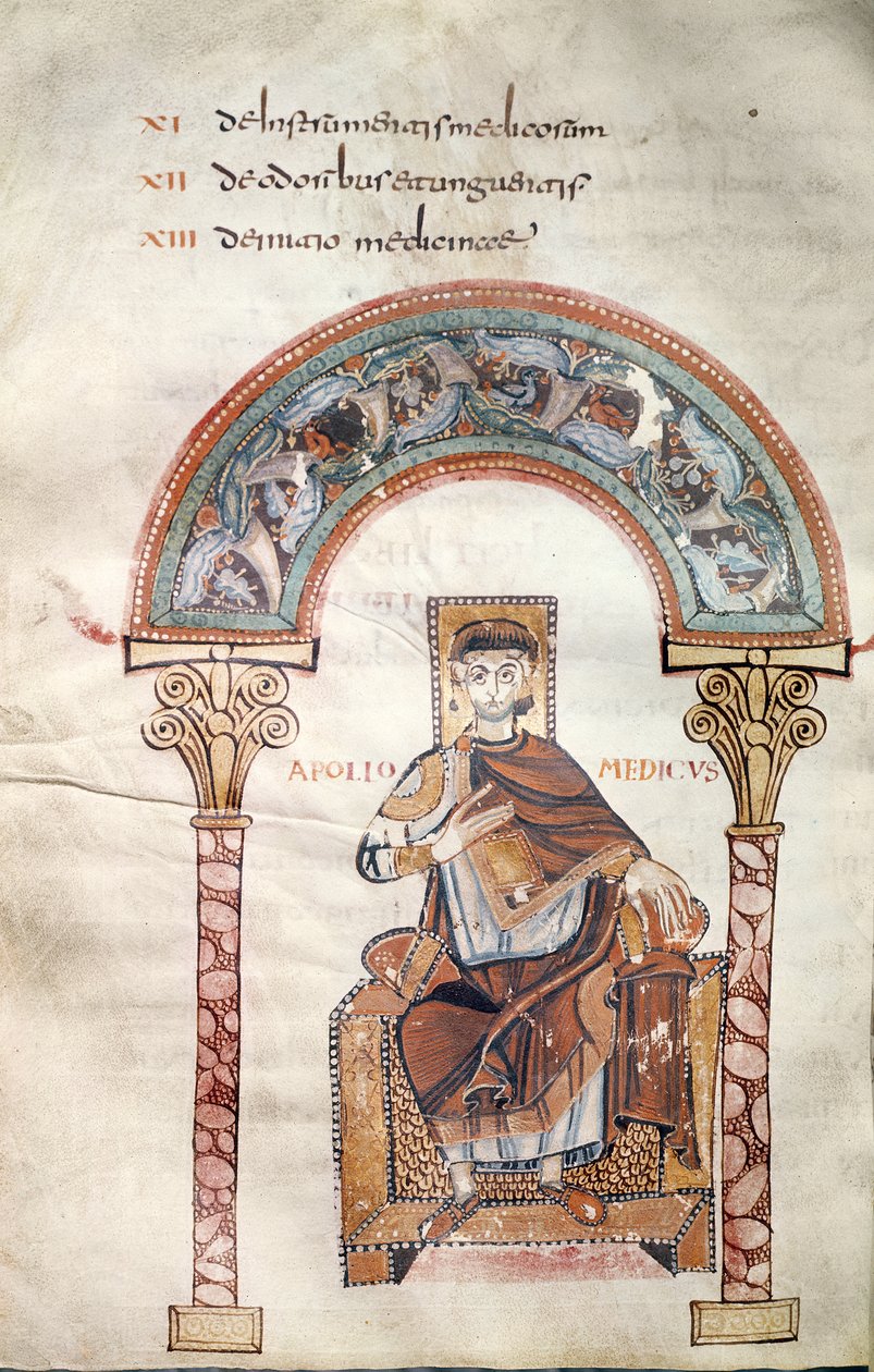 Apollo Medicus (from Etymologiae by Isidore of Seville) by Carolingian School