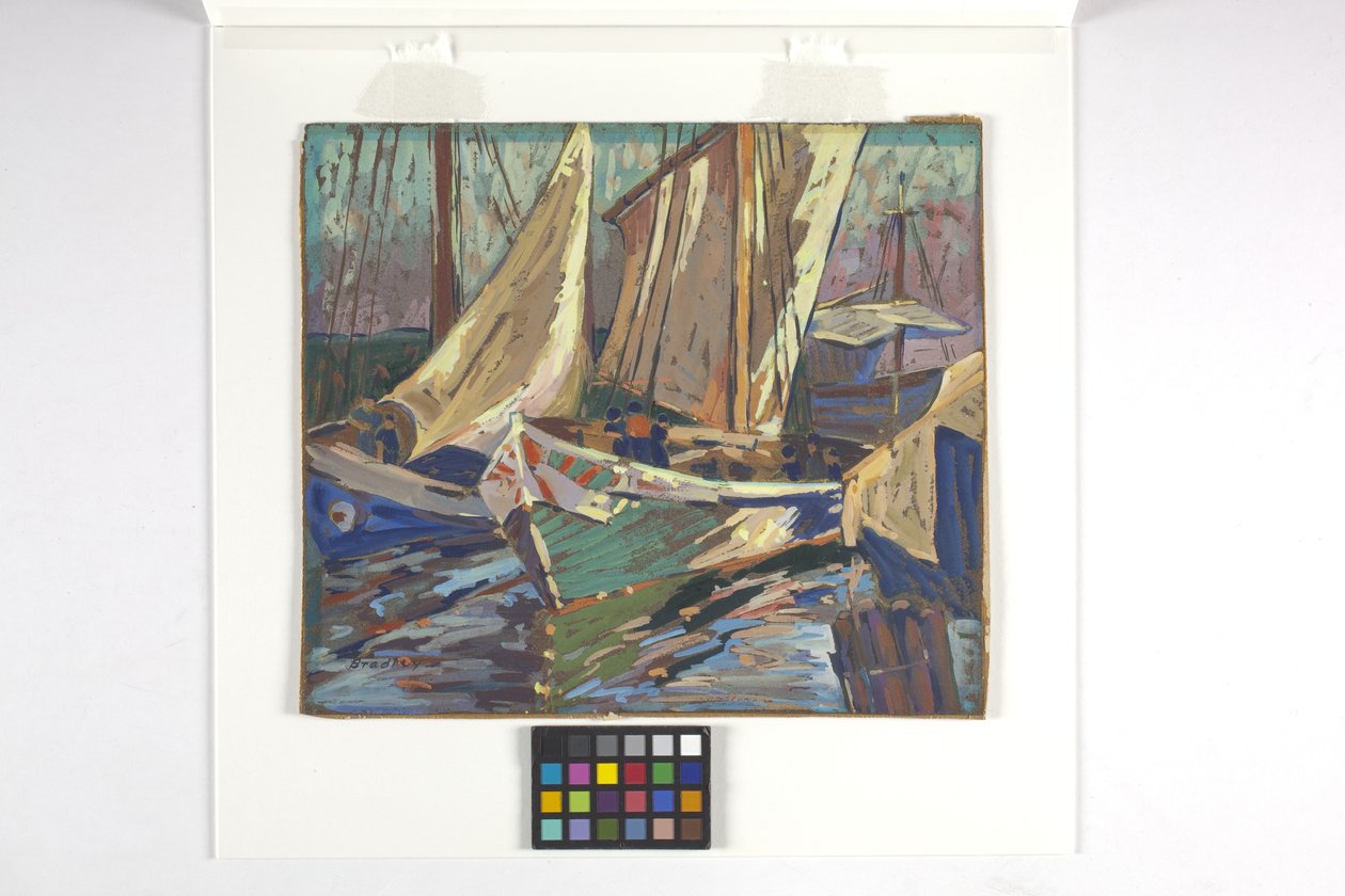 Fishing Boats In Harbor by Carolyn Bradley