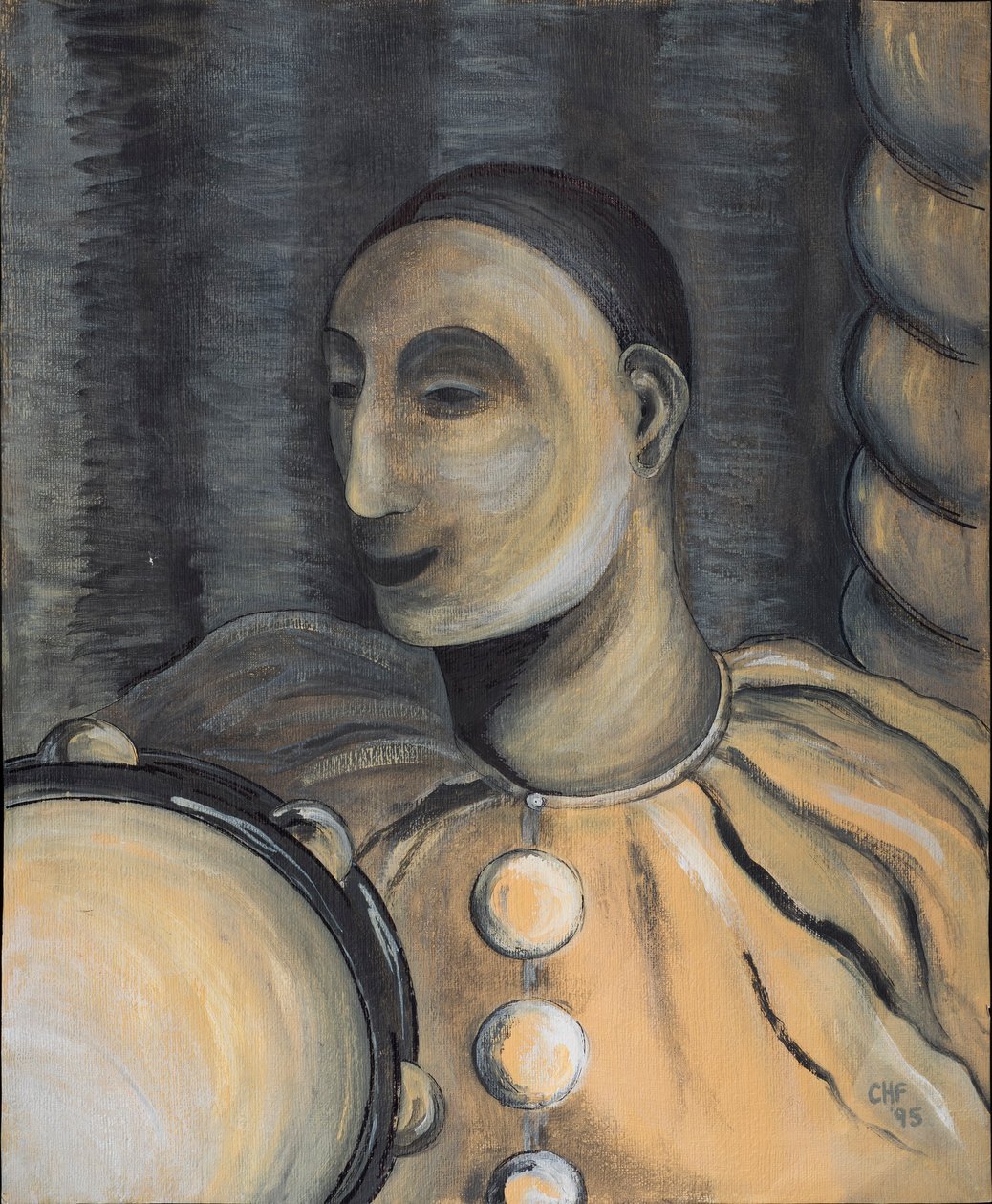 Clown with Tambourine by Carolyn Hubbard Ford