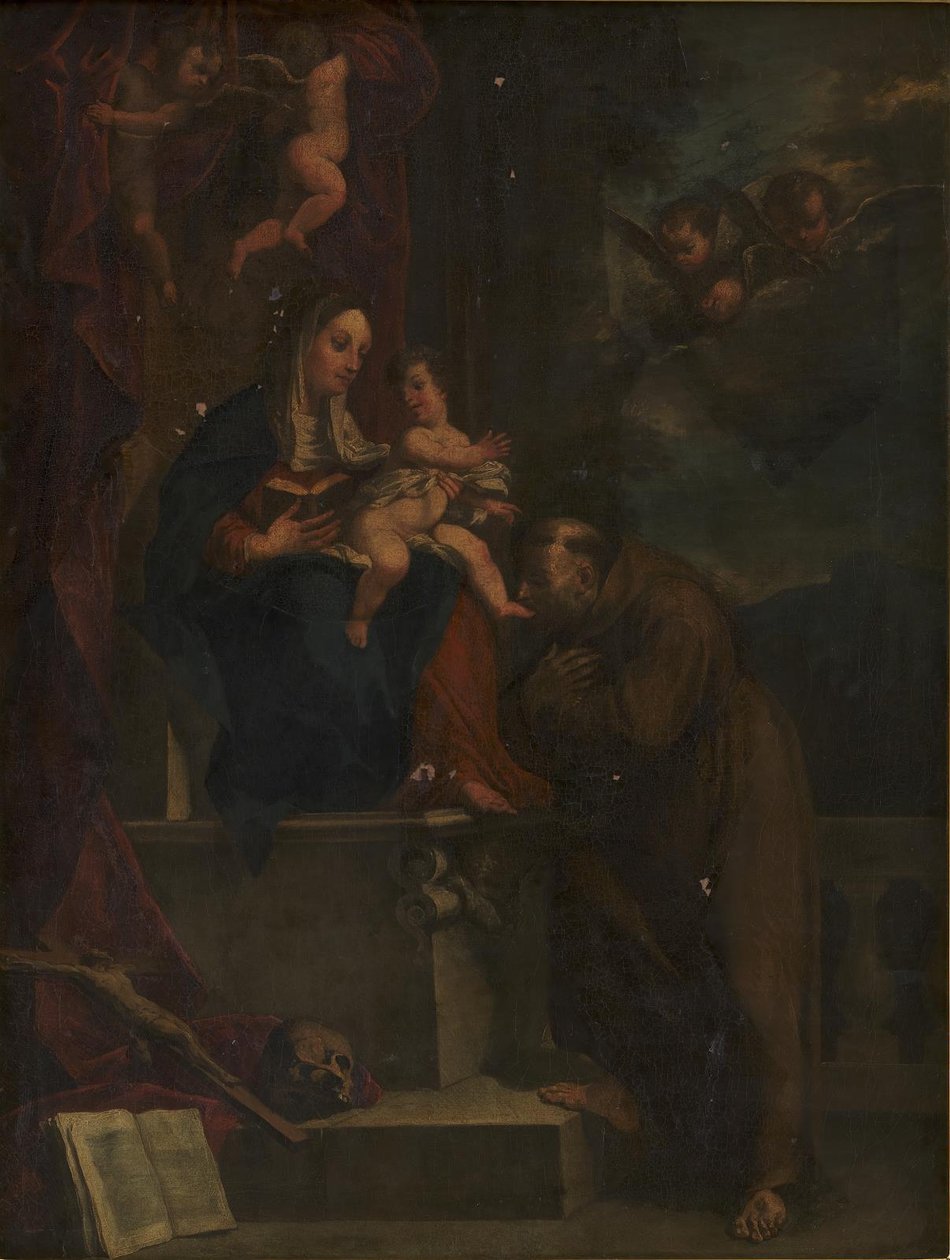 Mary, Jesus and St Francis by Carracci