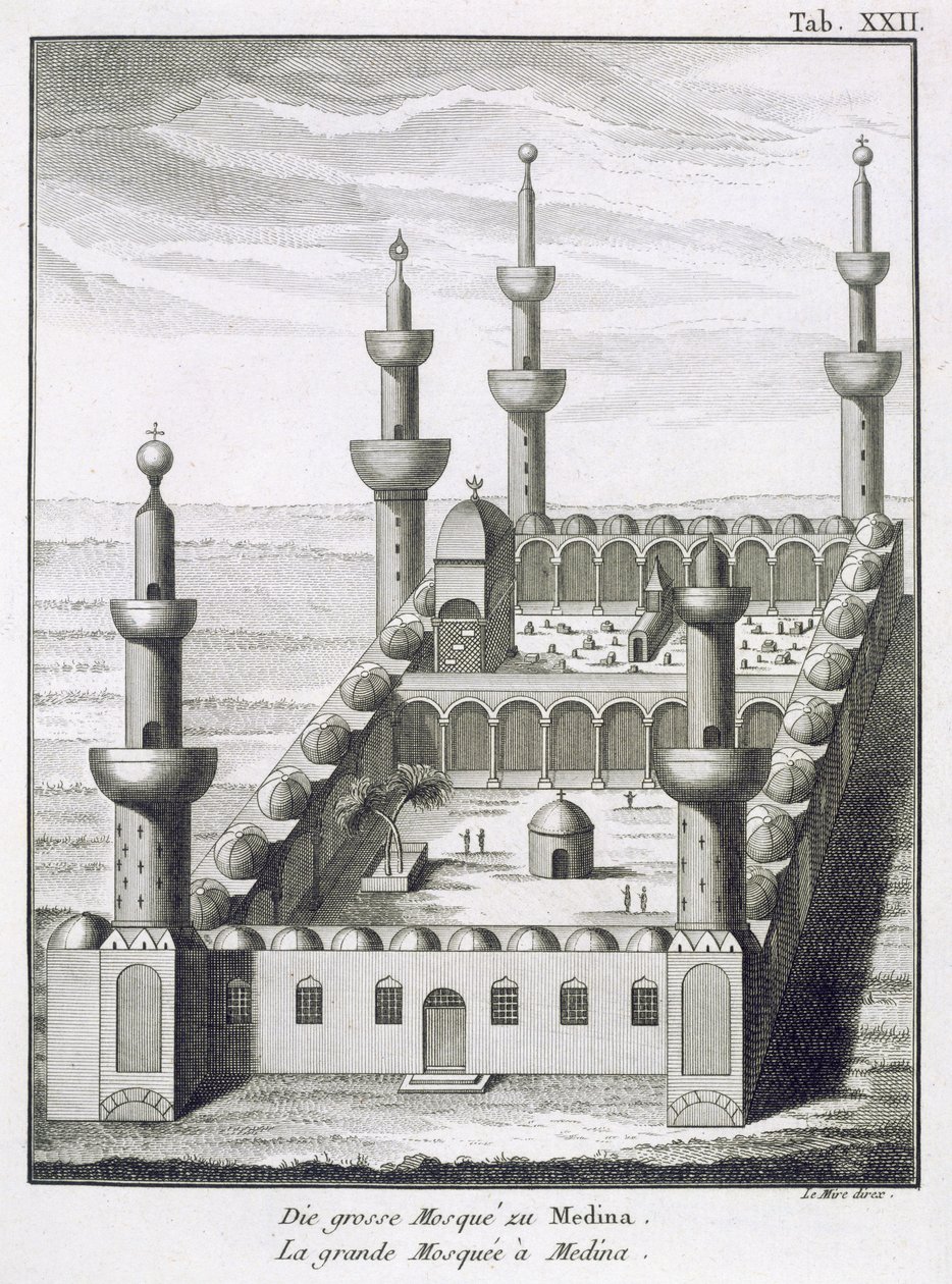 The Great Mosque at Medina, from Voyages en Arabie et en Autres Pays de l