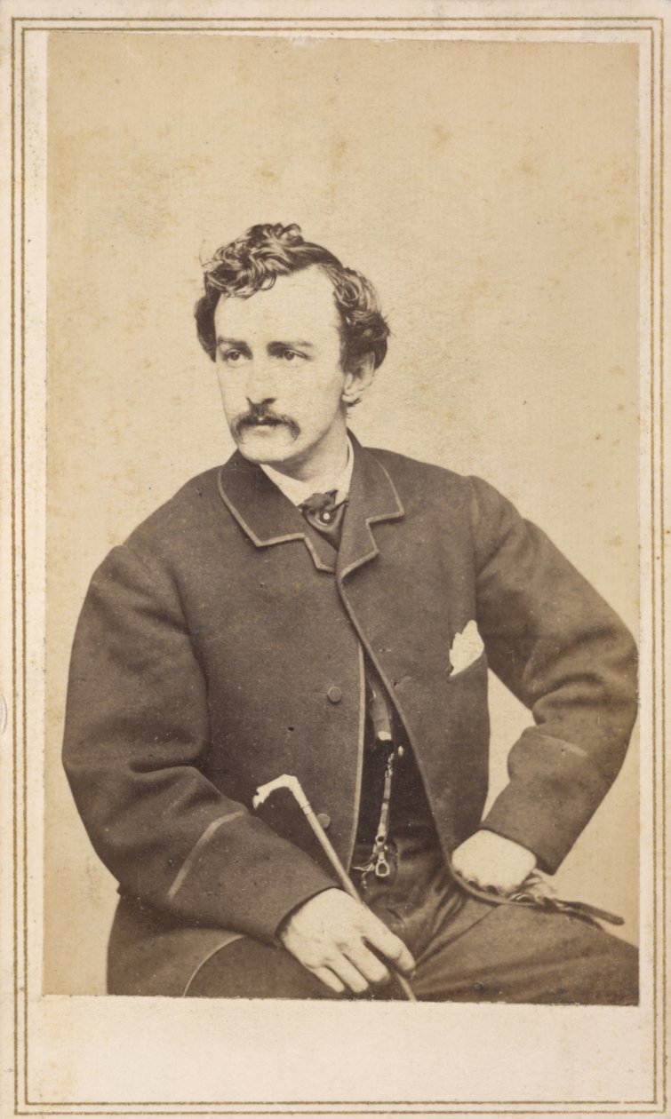 Carte de Visite of John Wilkes Booth, 1862 by Case and Co. Silsbee