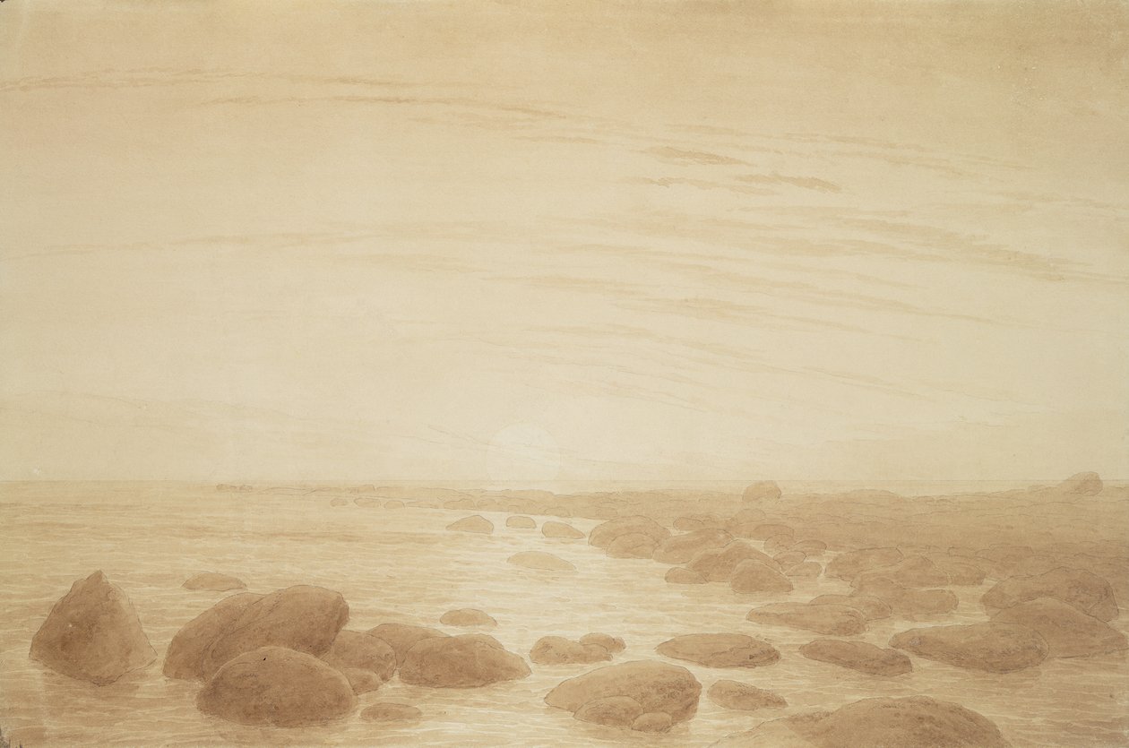 Moonrise on the Sea (Sunset across the Sea) by Caspar David Friedrich