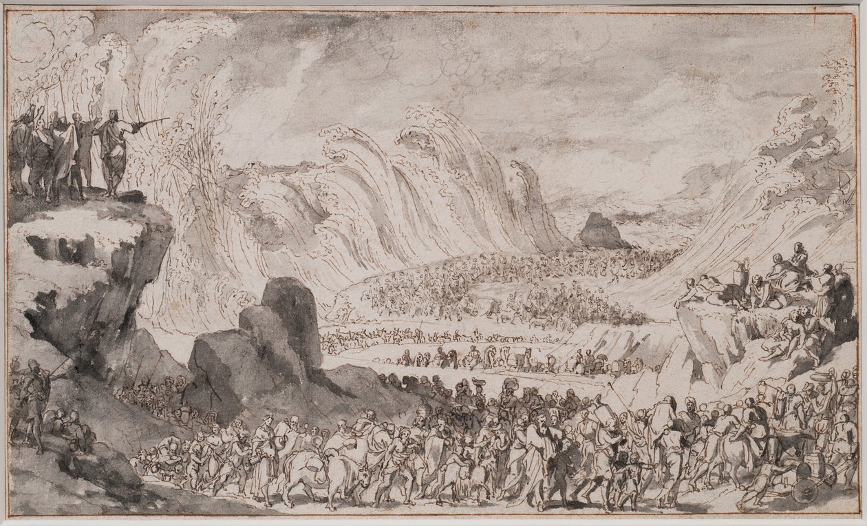 Moses Parting the Red Sea by Caspar Luyken