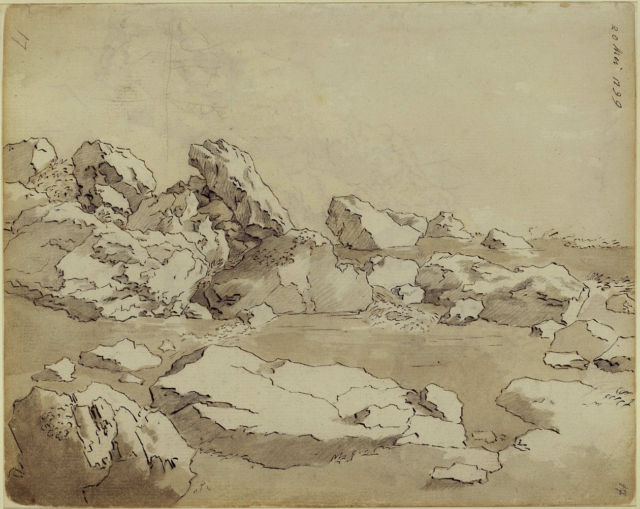 Rock Studies, Side by Side Blocks by Caspar David Friedrich