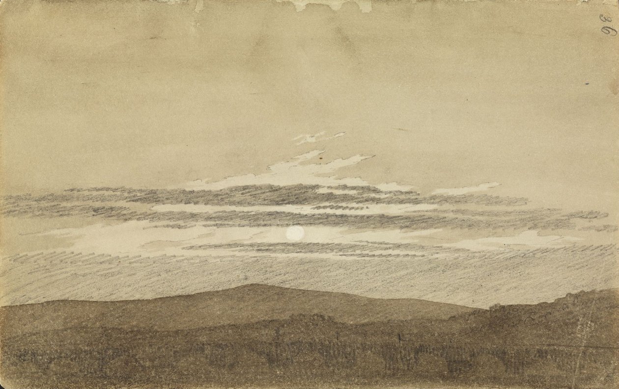 Mountain Landscape at Sunset by Caspar David Friedrich