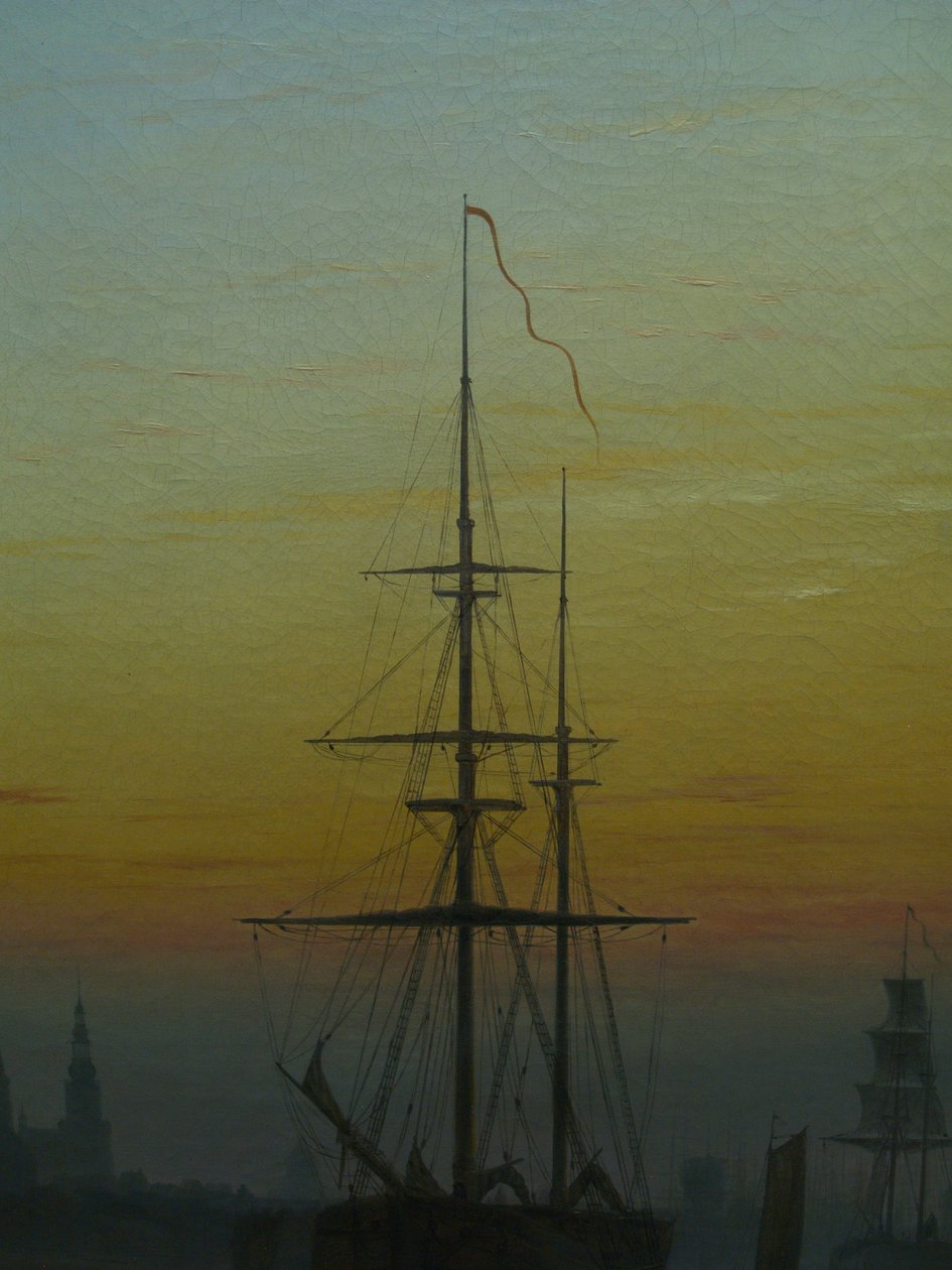 The Port of Greifswald (detail) by Caspar David Friedrich