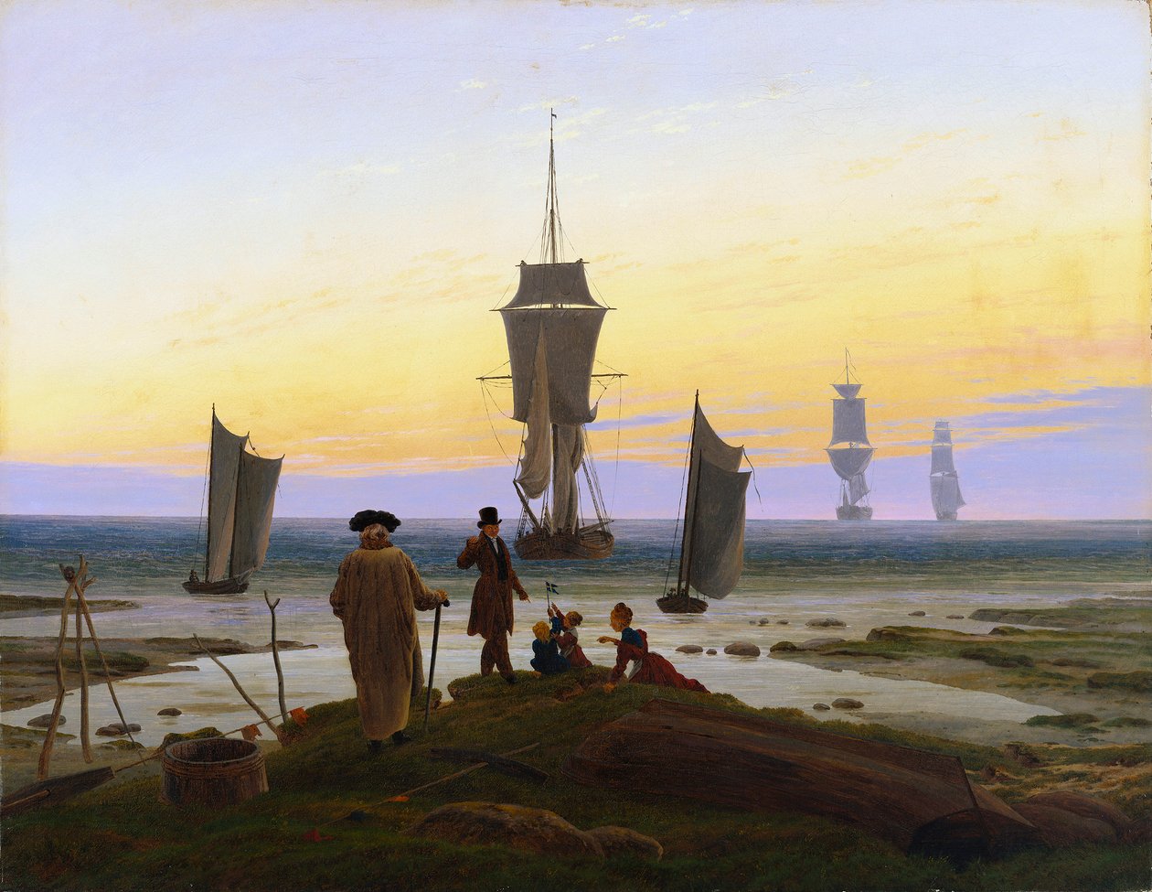 The Life Stages (beach picture, beach scene in Wiek) by Caspar David Friedrich