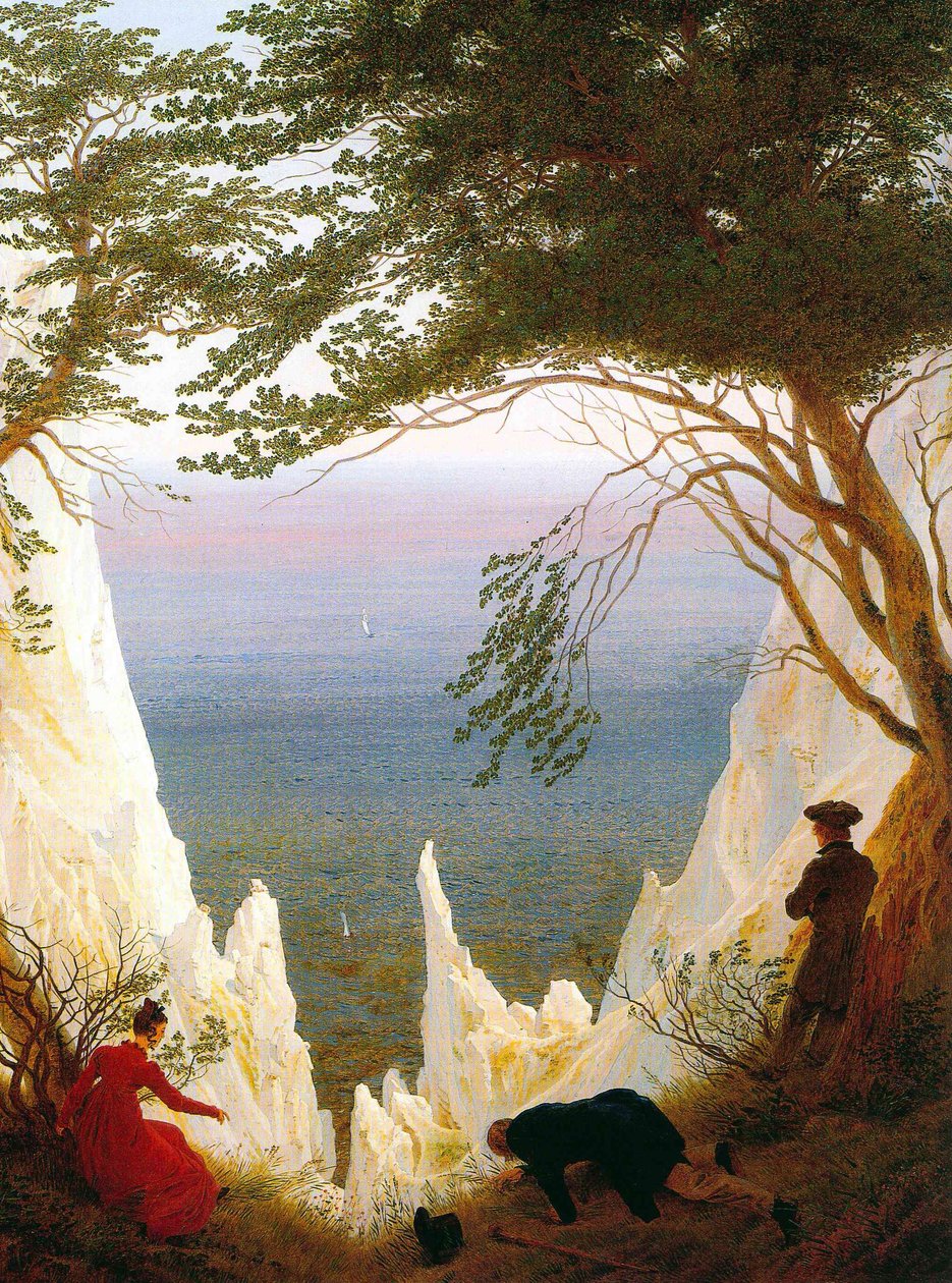 Chalk Cliffs at Ruegen by Caspar David Friedrich