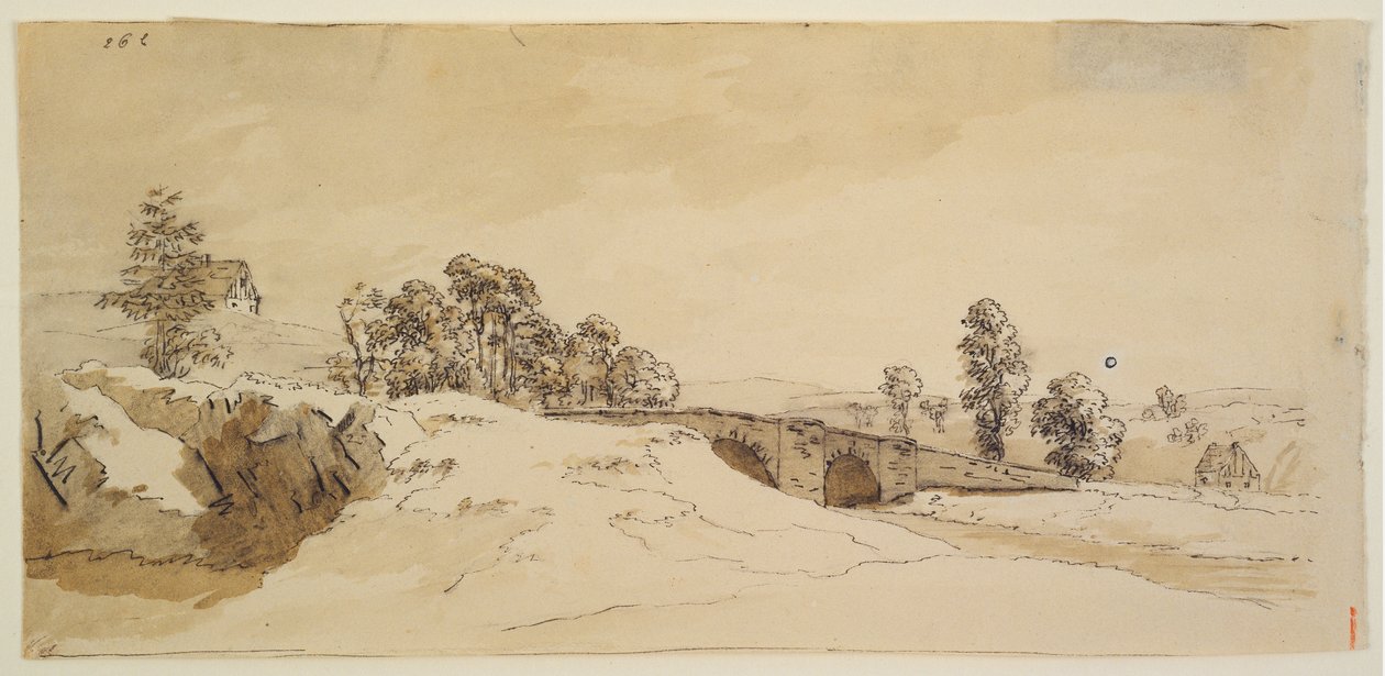 Landscape with Bridge by Caspar David Friedrich