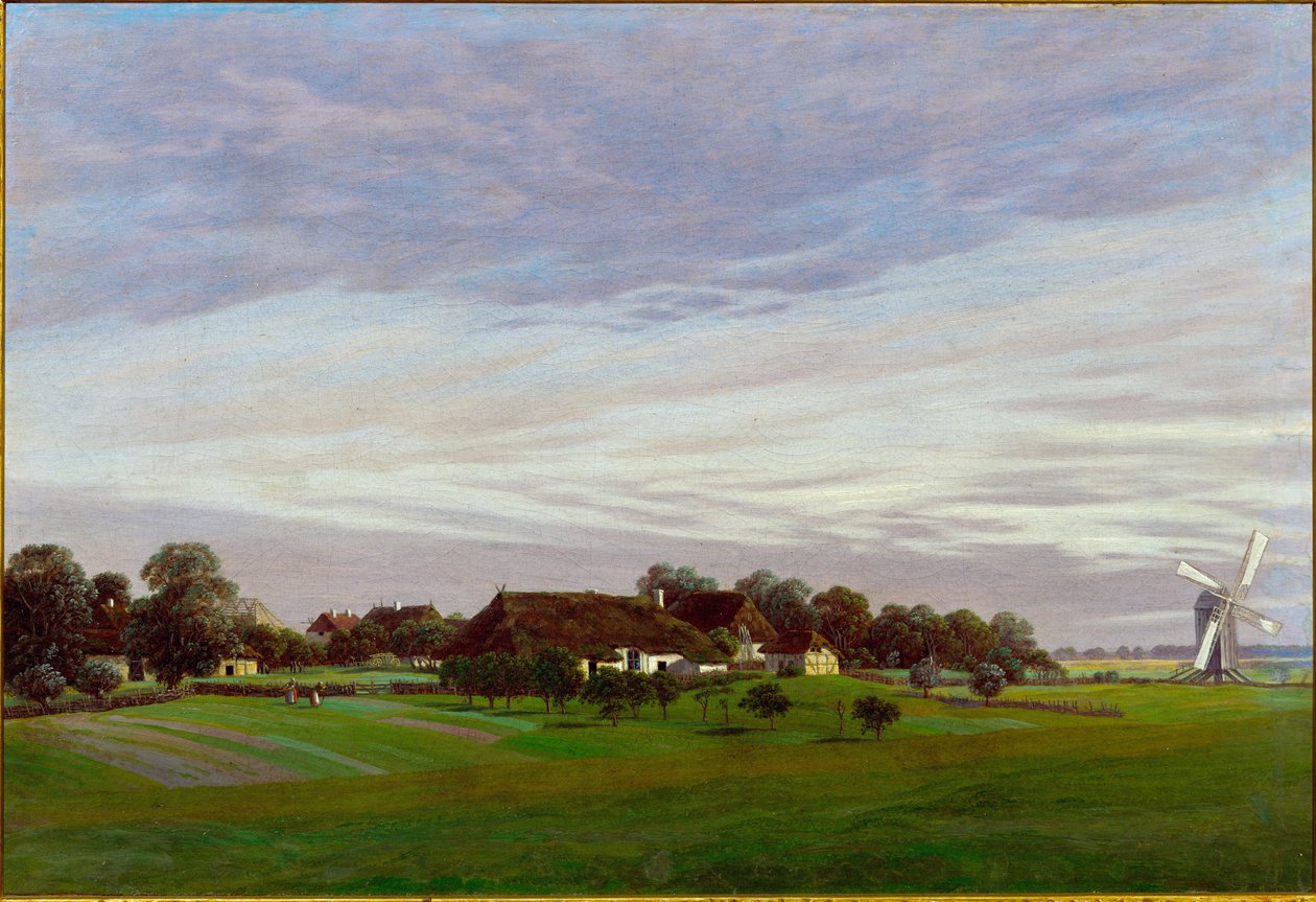 The Flat Country, Surroundings of Greifswald, Germany by Caspar David Friedrich