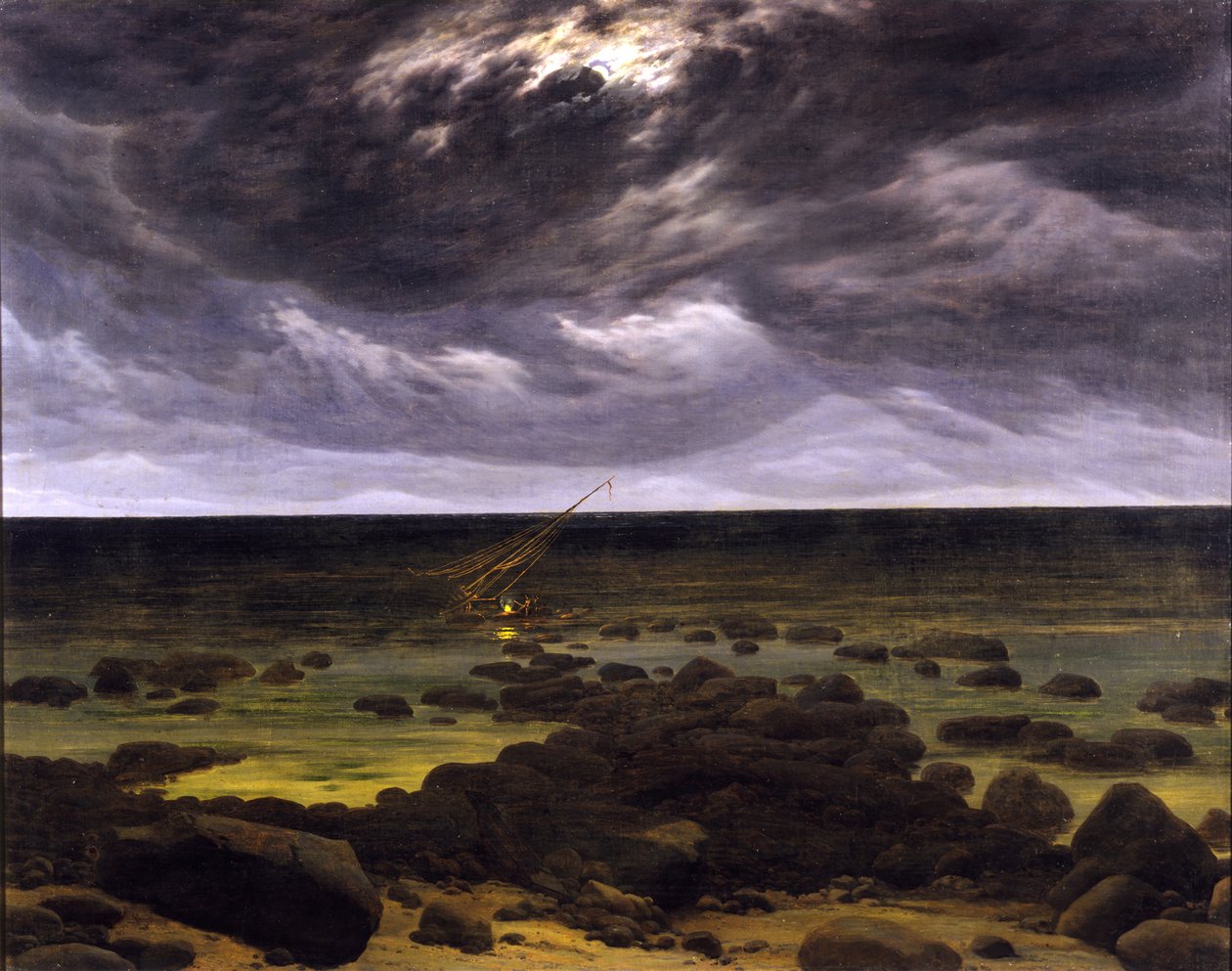 Seacoast by Moonlight by Caspar David Friedrich