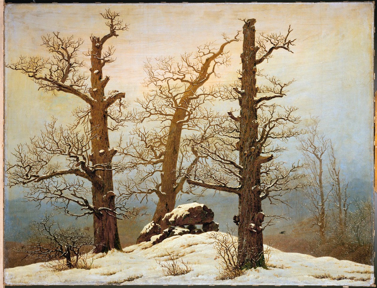 Megalithic Cairn in the Snow by Caspar David Friedrich