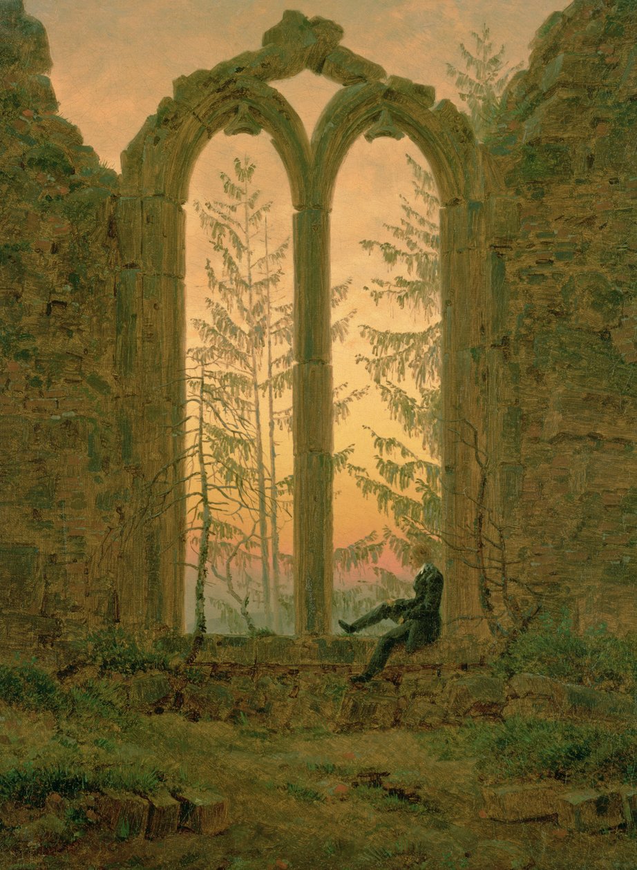 Ruins of the Oybin Monastery (The Dreamer) by Caspar David Friedrich