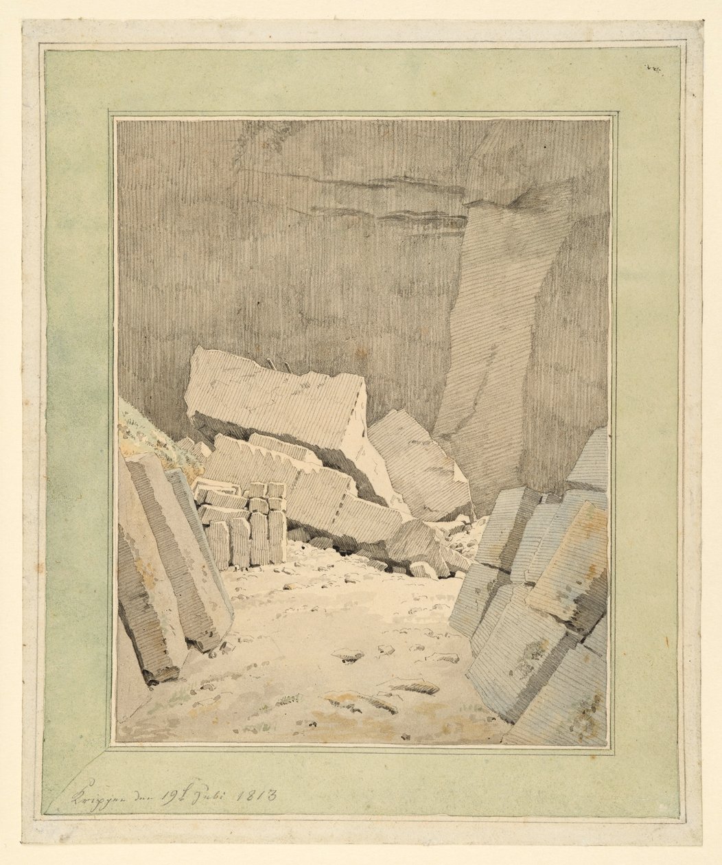 Quarry near Krippen by Caspar David Friedrich